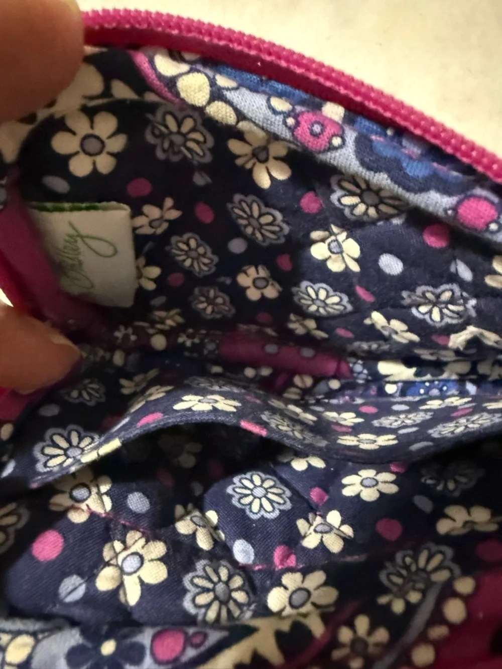 Vera Bradley Pink Paisley Coin Purse & Matching Zip ID Case Set with Wristlet